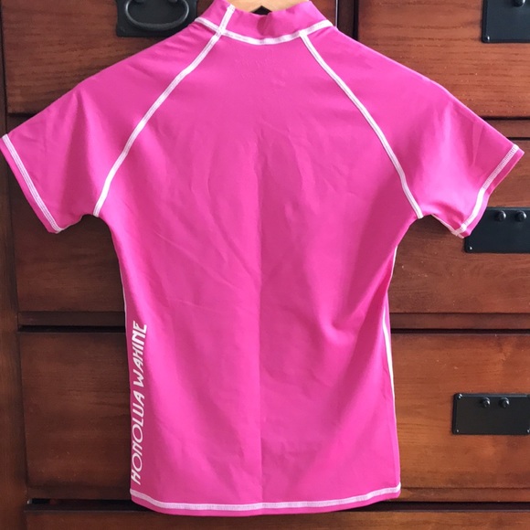 2/$15 Honolua Wahine Pink Rash Guard, Size Large, Hawaii Swim - Picture 5 of 7